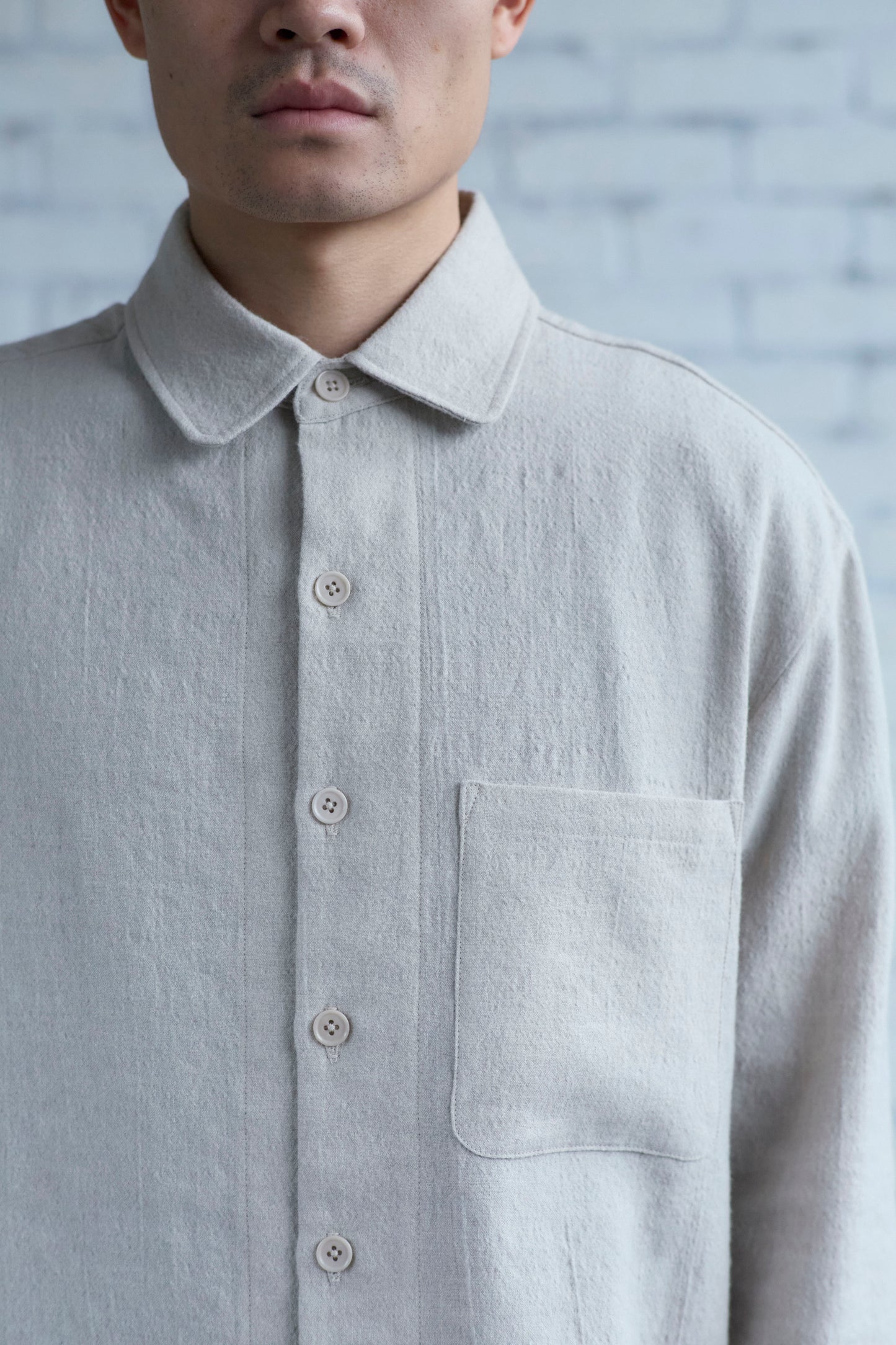 Tent Shirt in Sand Wool / Linen