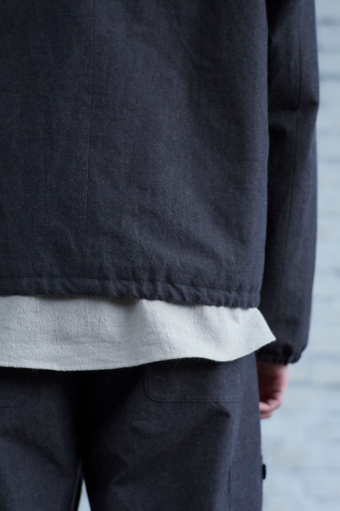 Slip Jacket in Wool / Cotton Buff