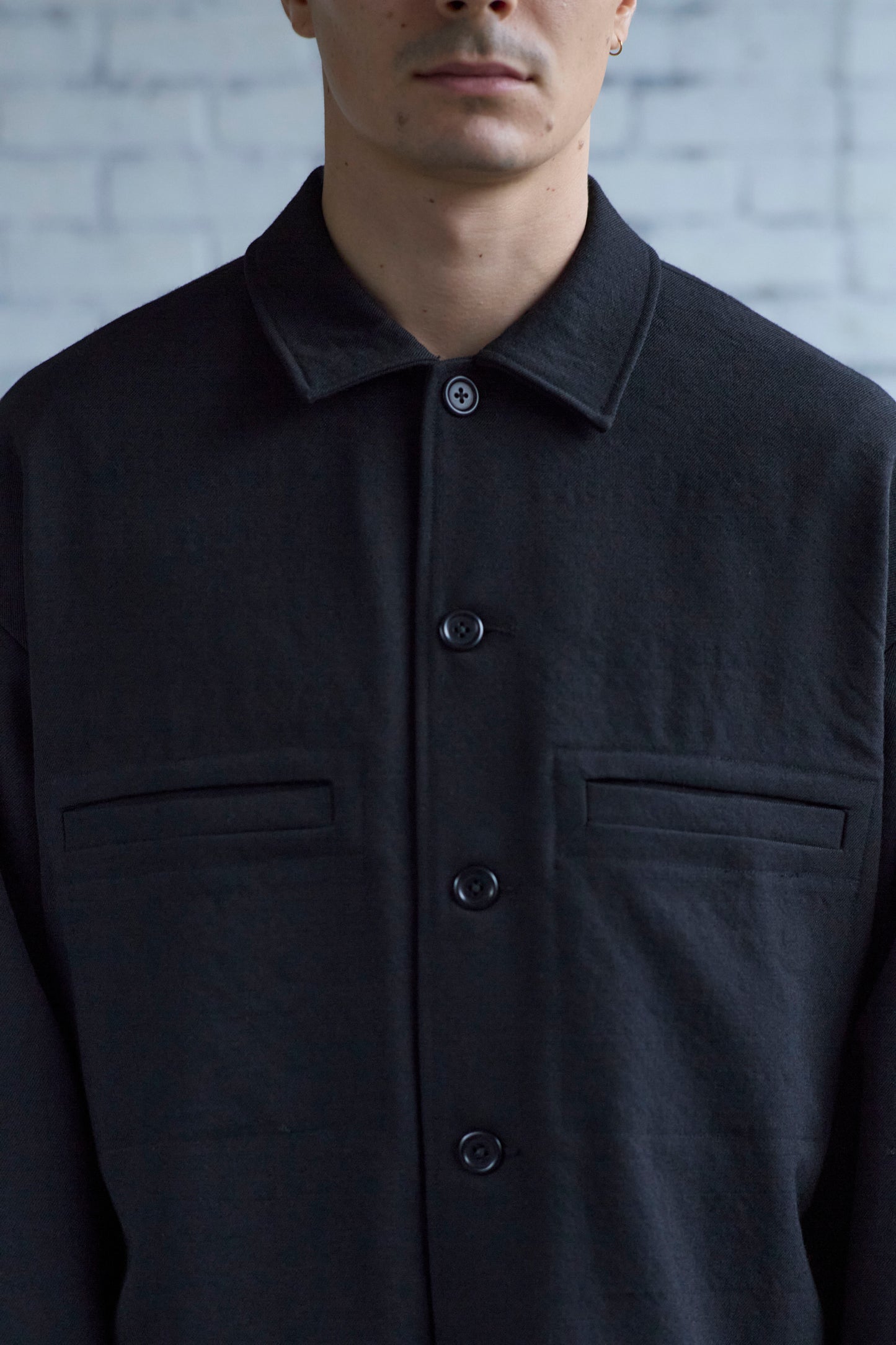 Work Shirt in Wool Gabardine