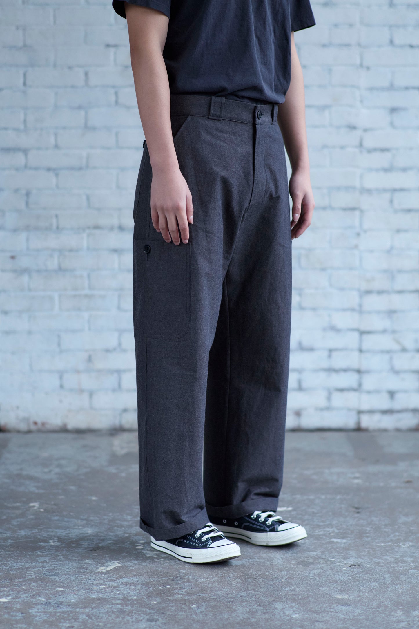 Utility Pants in Wool / Cotton Buff
