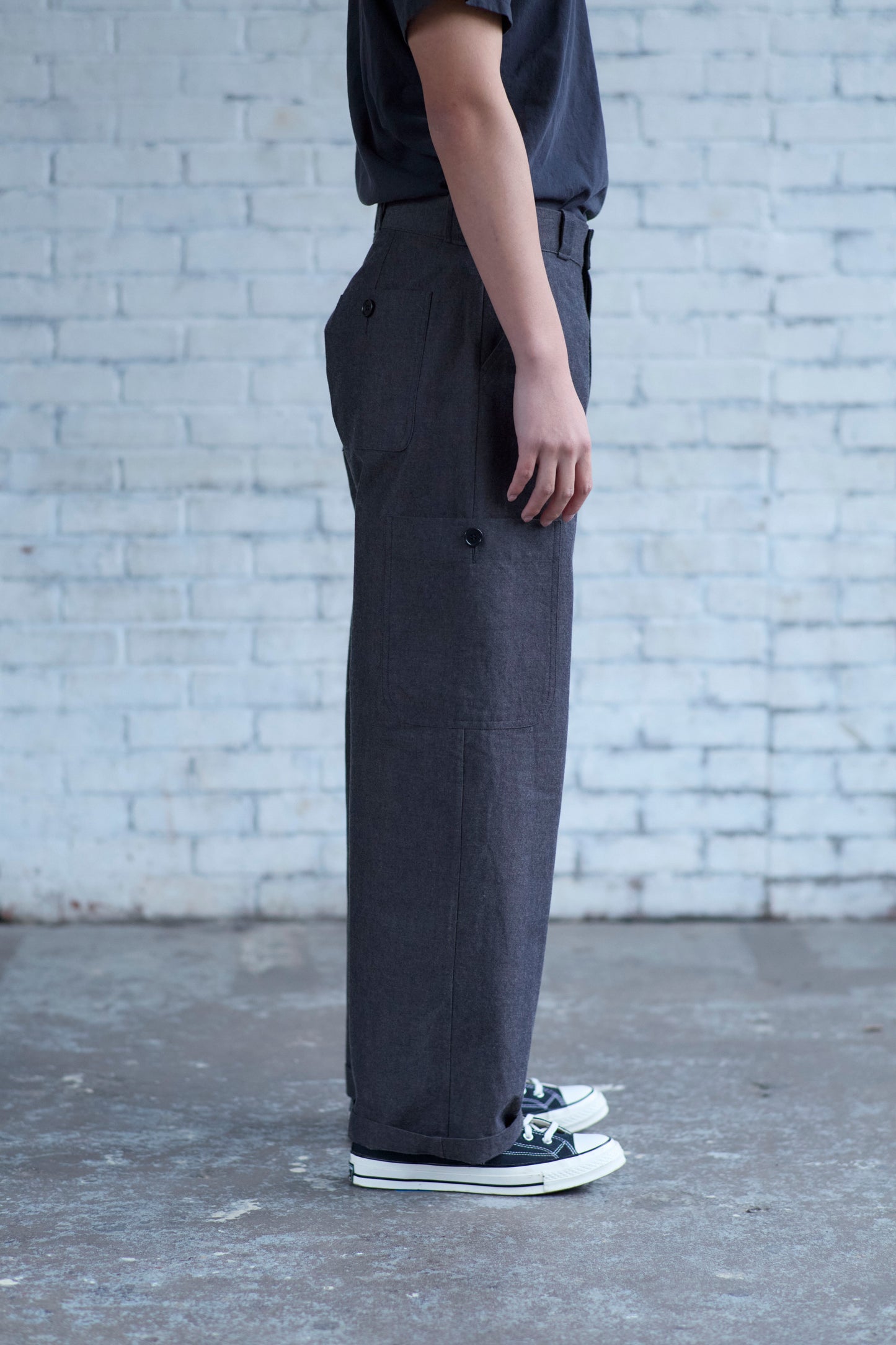 Utility Pants in Wool / Cotton Buff