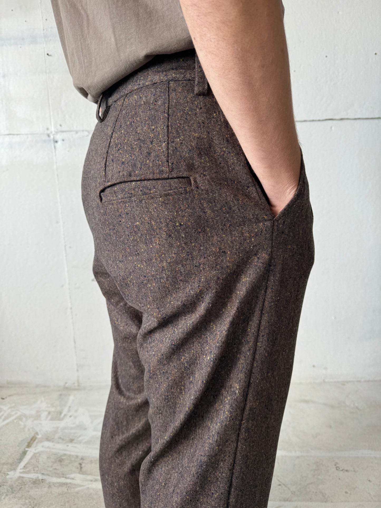 Dress Pants in Speckled Tweed