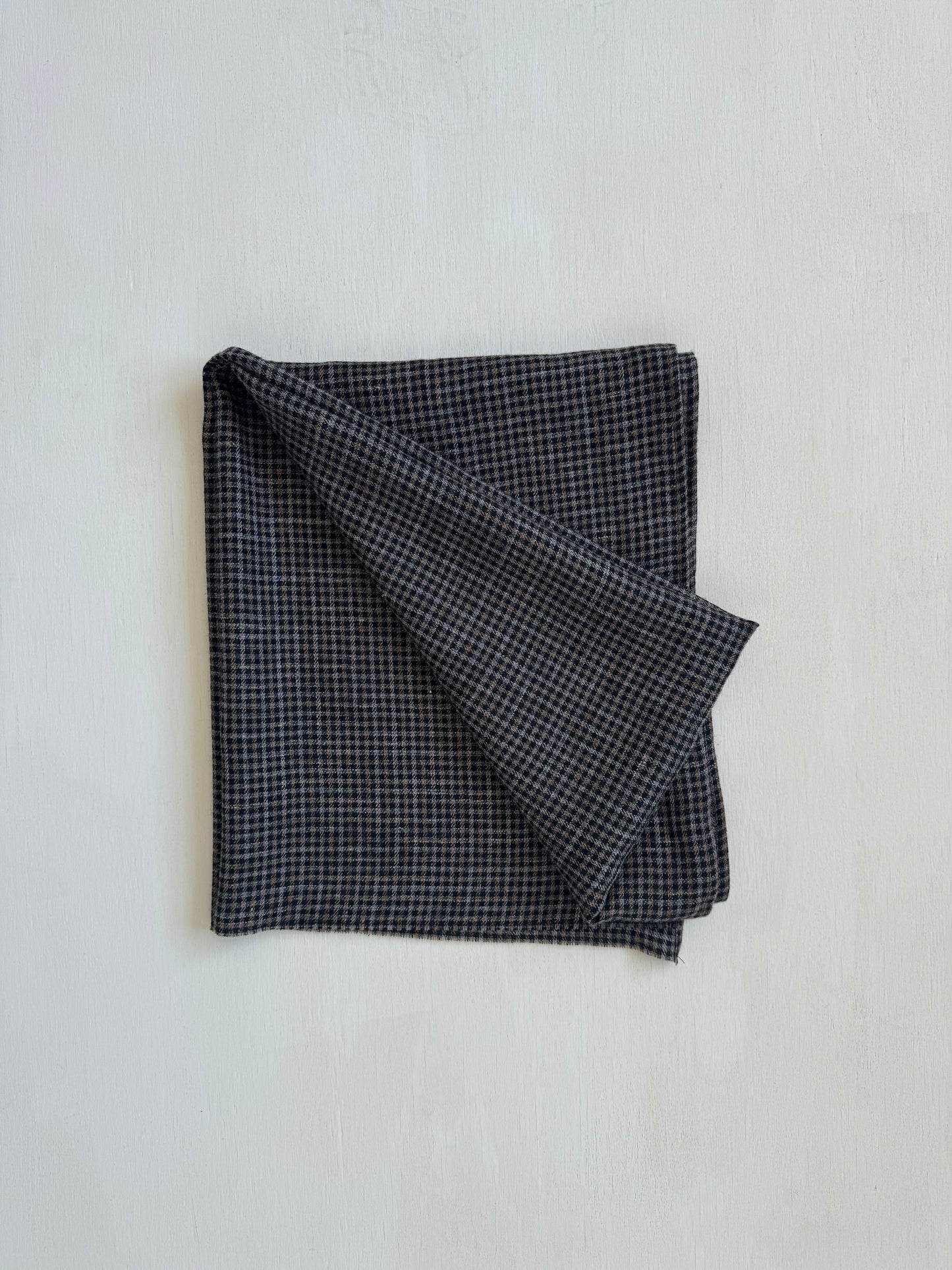 Scarf in Wool/Linen Check