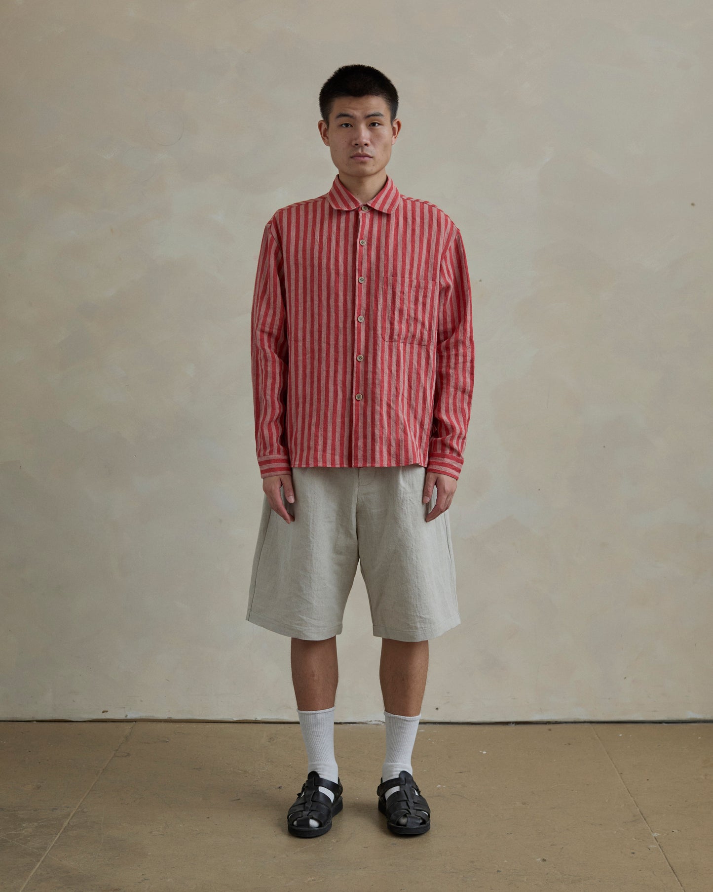 Tent Shirt in Striped Linen