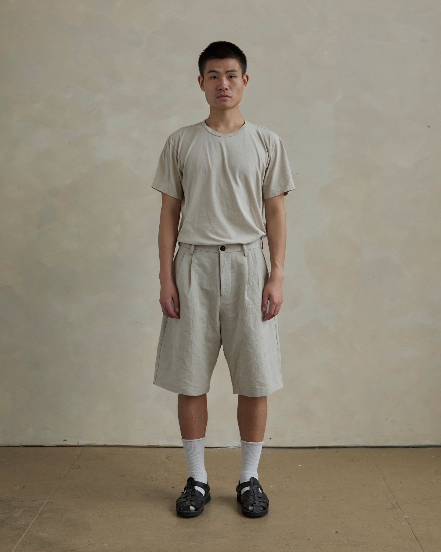 Dress Shorts in Cotton/Linen Plainweave