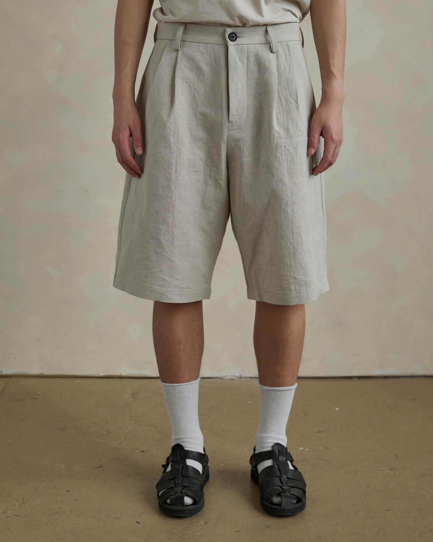 Dress Shorts in Cotton/Linen Plainweave