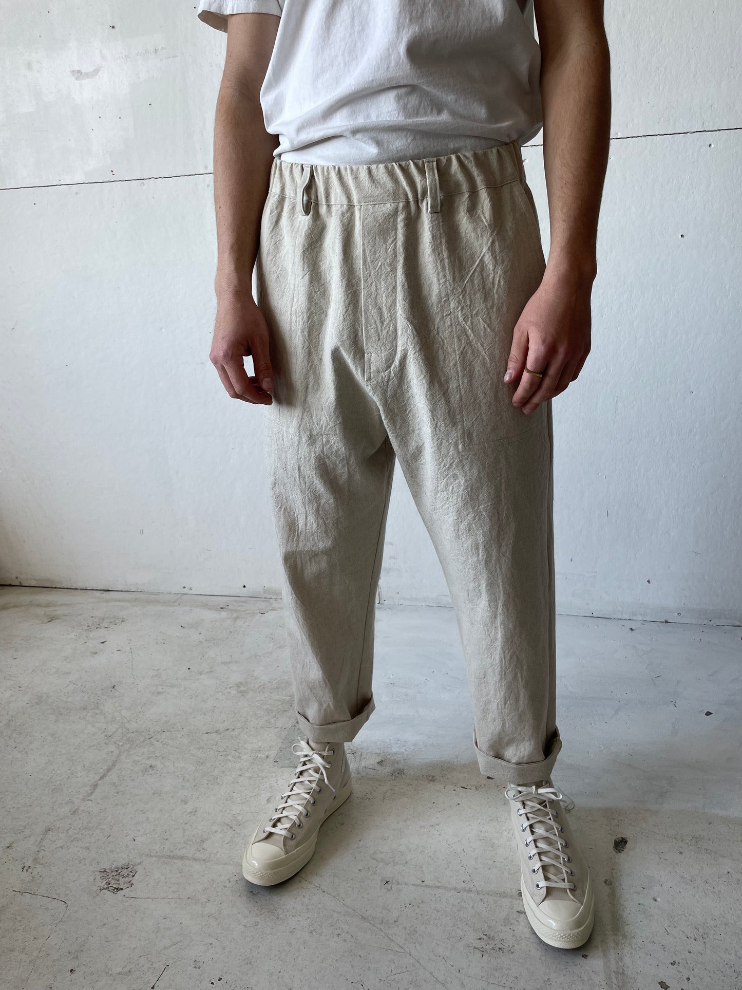 Work Pants in Cotton / Linen / Ramie Cloth