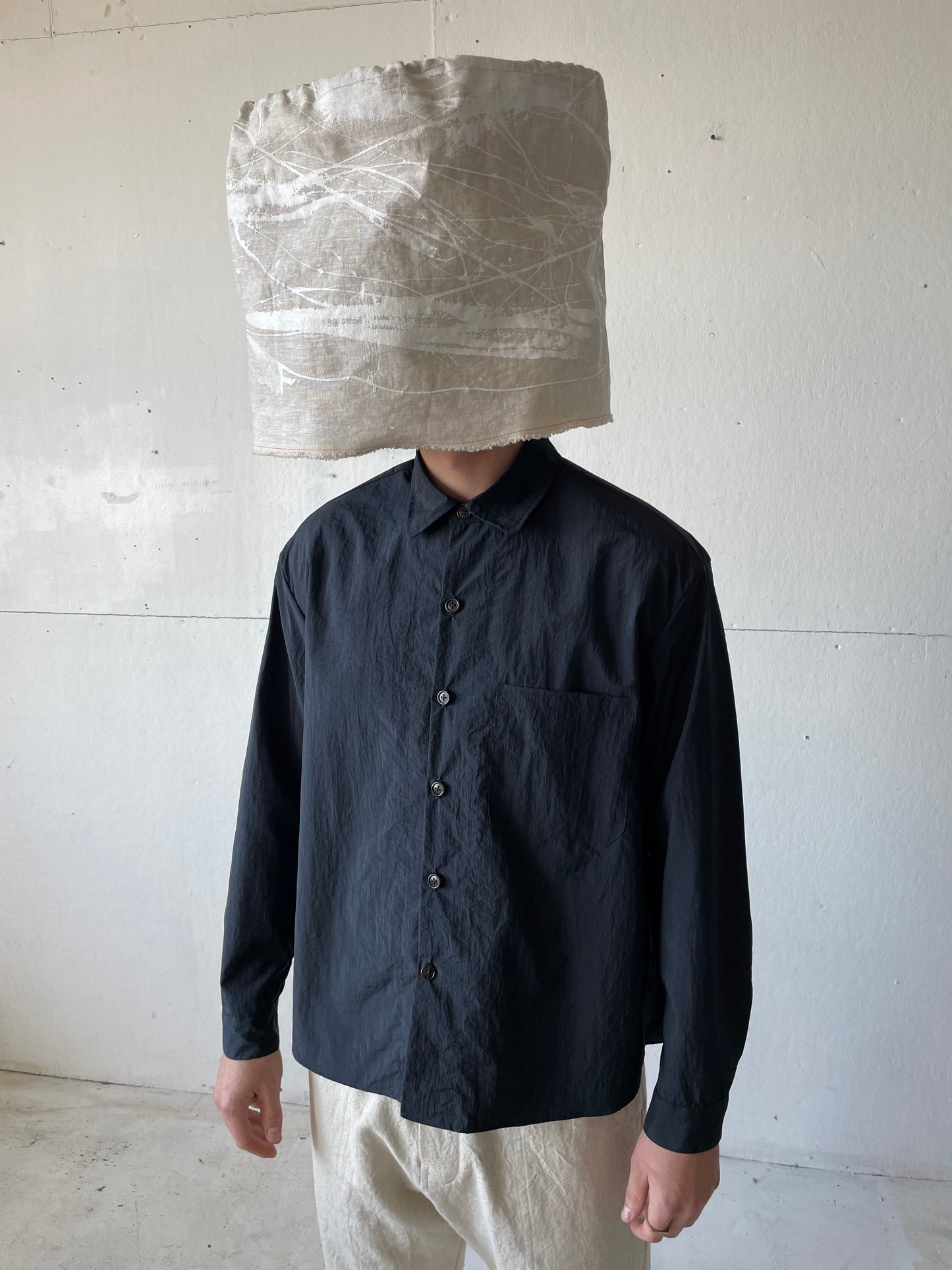 Tent Shirt in Textured Nylon