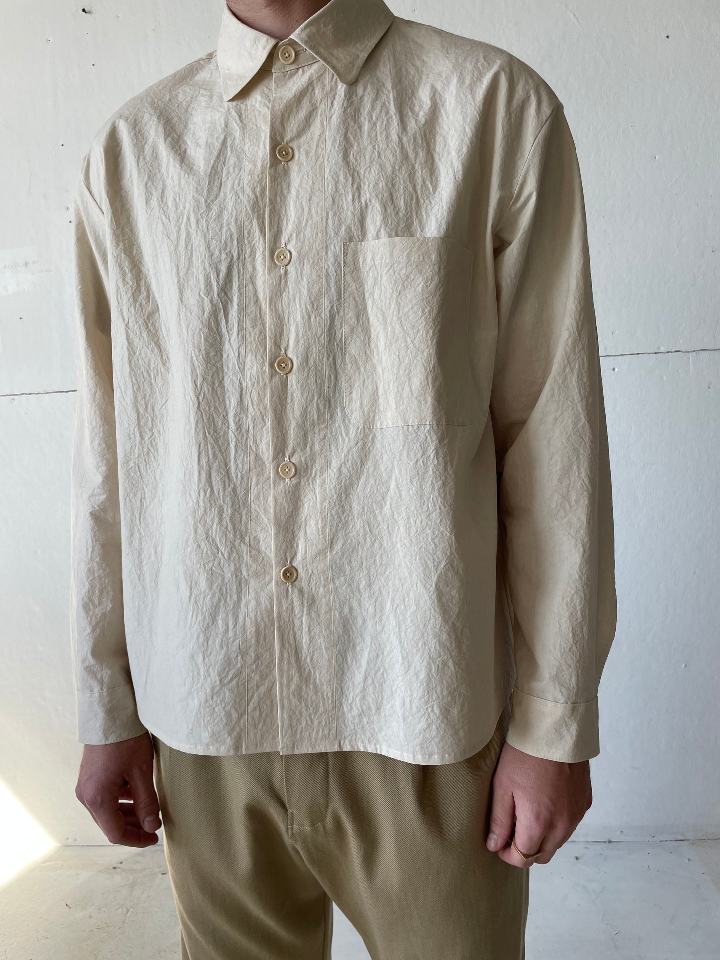Tent Shirt in Cotton/Linen Typewriter Cloth