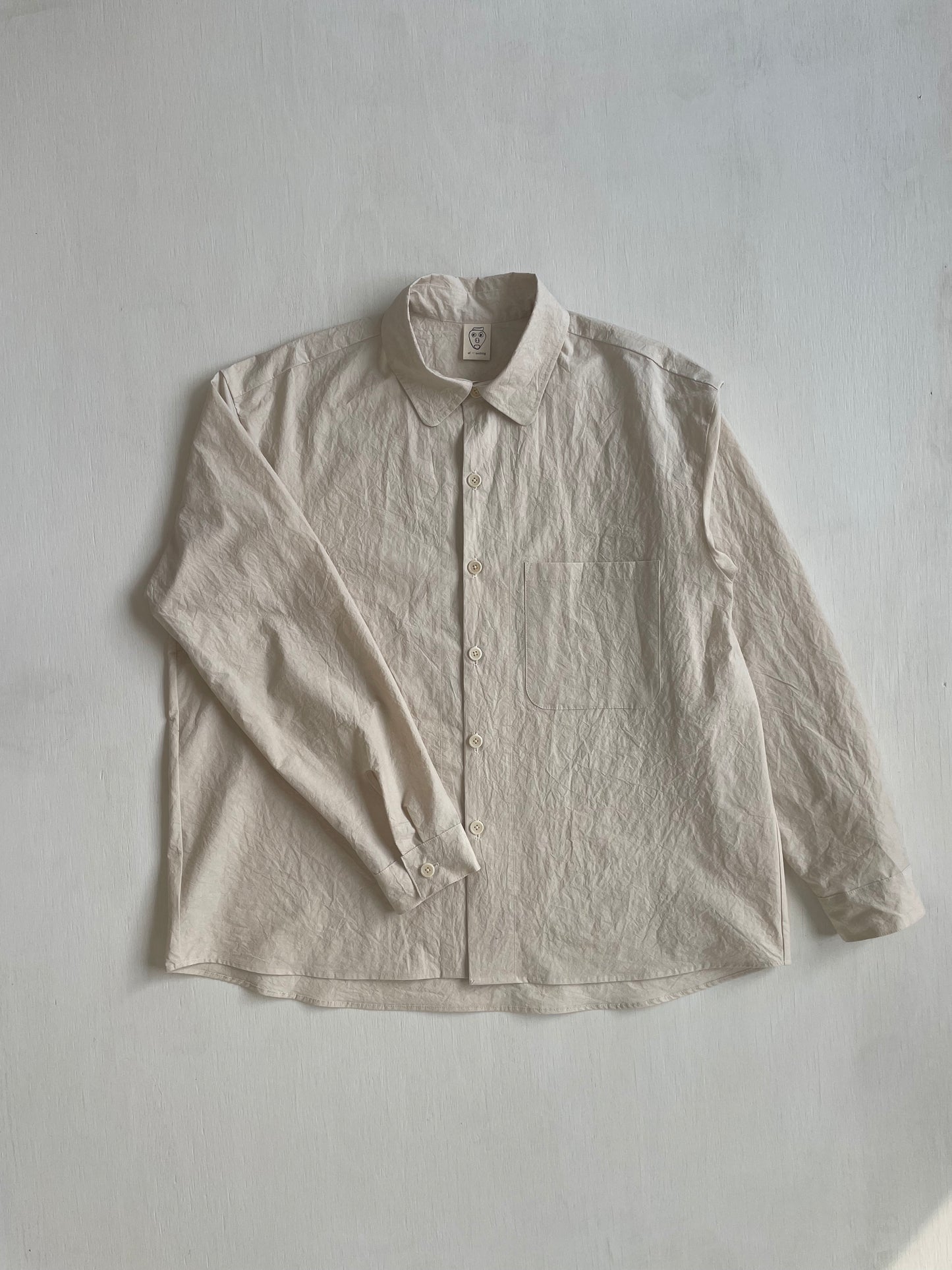 Tent Shirt in Cotton/Linen Typewriter Cloth